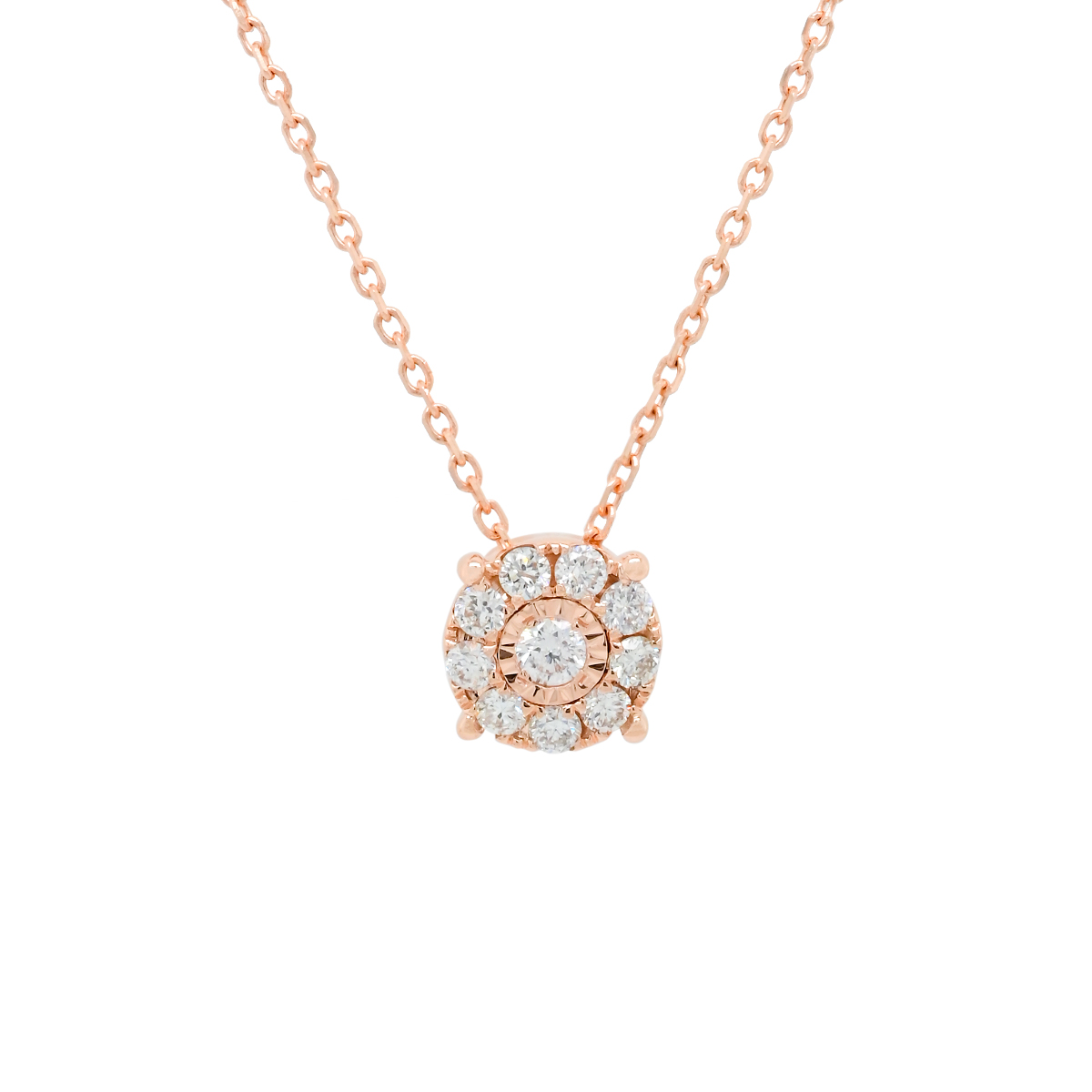 Rose gold 2025 diamond necklaces